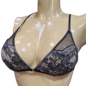 Victoria’s Secret Dream Angels Sexy Sheer Lace Unlined Triangle Bralette Black M